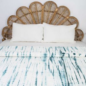 Traditional Handmade Tie Dye Organic Cotton Kantha Blanket Quilt